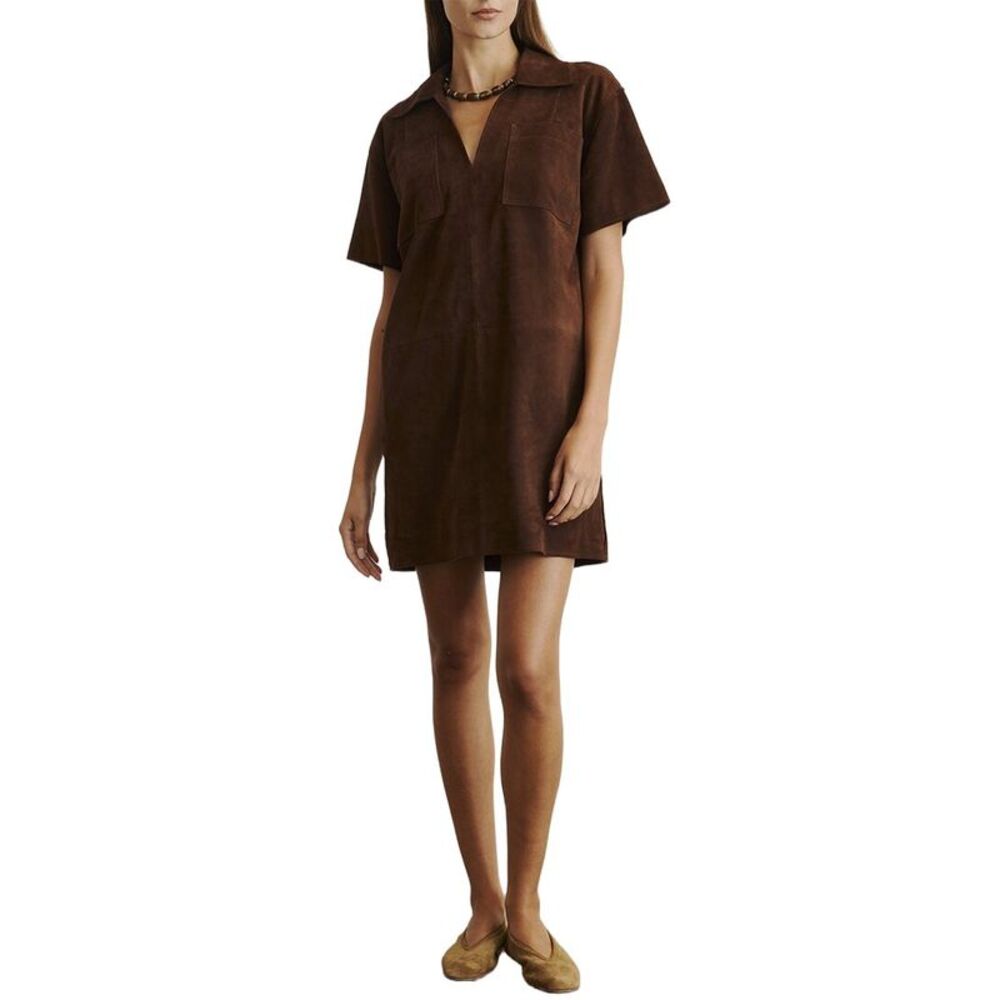 Tanya Taylor Womens Tabby Leather Dress
